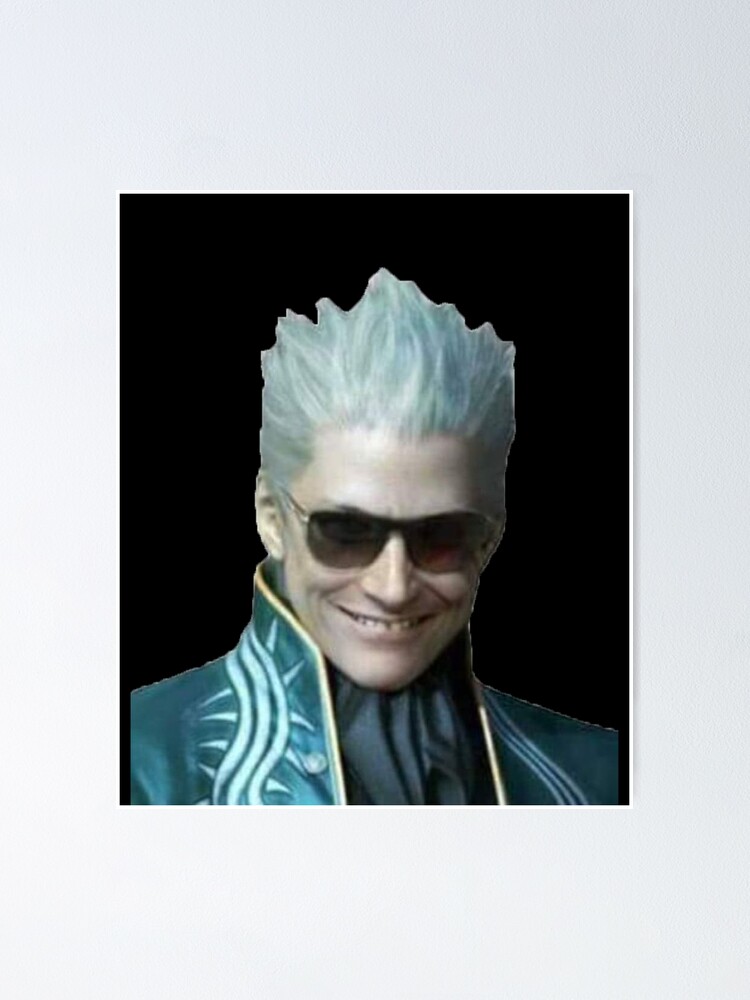 Vergil Devil May Cry funny face meme Poster for Sale by KefrostDs