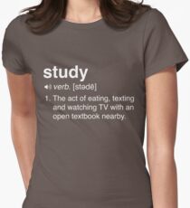 Funny Study Definition Women's Fitted T-Shirt
