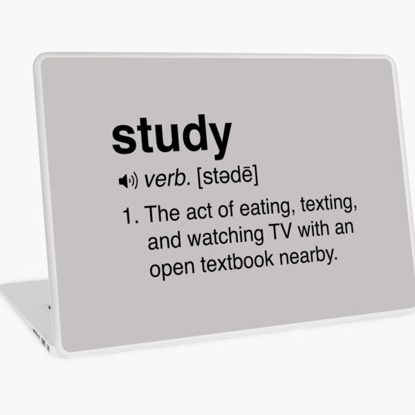 Funny Study Definition Laptop Skin