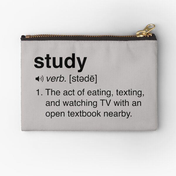 Funny Study Definition Zipper Pouch