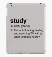 Funny Study Definition iPad Case/Skin