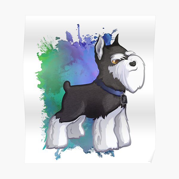 Miniature Schnauzer Puppy Dog Poster