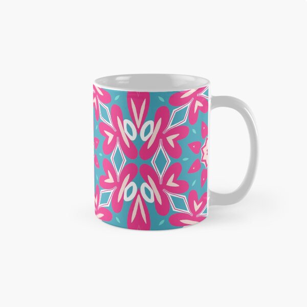 Artikelvorschau, Bright Teal, Hot Pink, and Blush Pink Swirly Geometric Pattern entworfen und verkauft von cozycaroline.