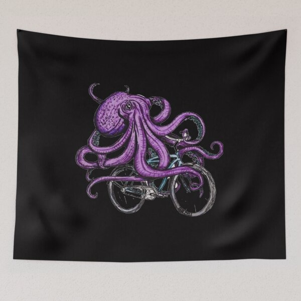 Item preview, Bicycling Octopus designed and sold by shopCao22.