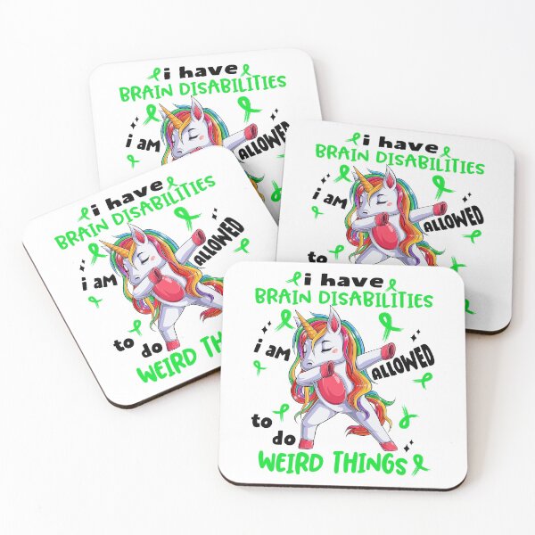 Item preview, Brain Disabilities Awareness Funny I have Brain Disabilities i'm allowed to do Weird Things! designed and sold by JanetShop809.