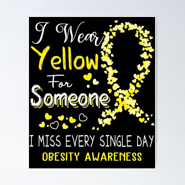 Item preview, I Wear Yellow Obesity Awareness designed and sold by GennieShop.