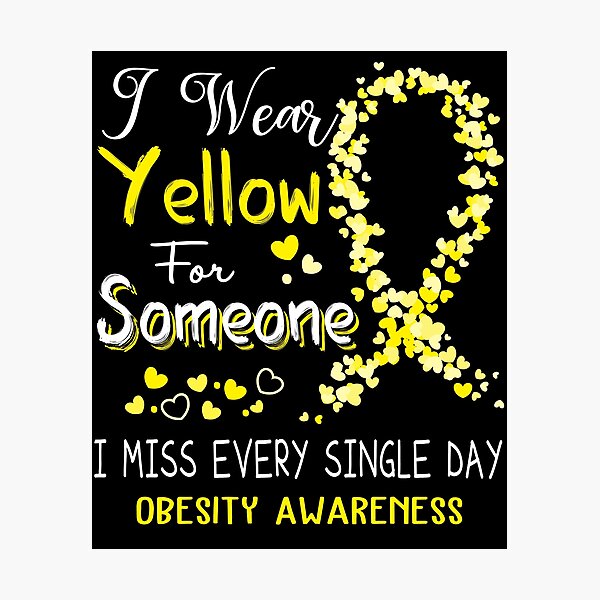 Item preview, I Wear Yellow Obesity Awareness designed and sold by GennieShop.