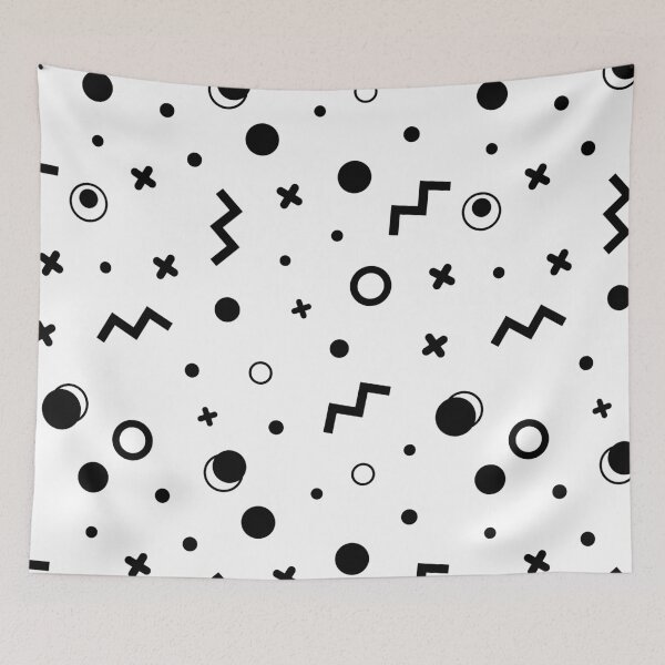 Item preview, Black White Vintage Minimalist Geometric Design designed and sold by Ross-Sergey.