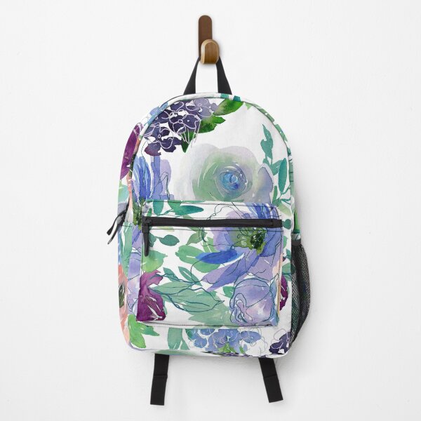 Item preview, Blue, Violet And Pink Floral And Leaf Pattern designed and sold by DEC02.