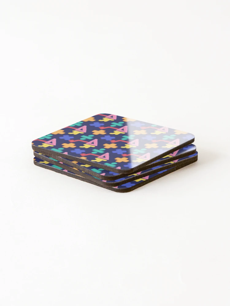 Thumbnail 4 of 5, Coasters (Set of 4), Dark Blue Math designed and sold by CustomMercher.
