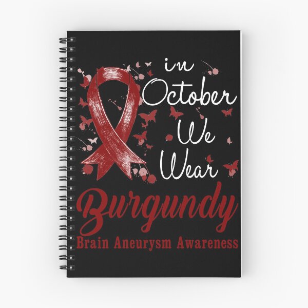 Item preview, In October We Wear Burgundy Ribbon Brain Aneurysm Awareness designed and sold by largellie.