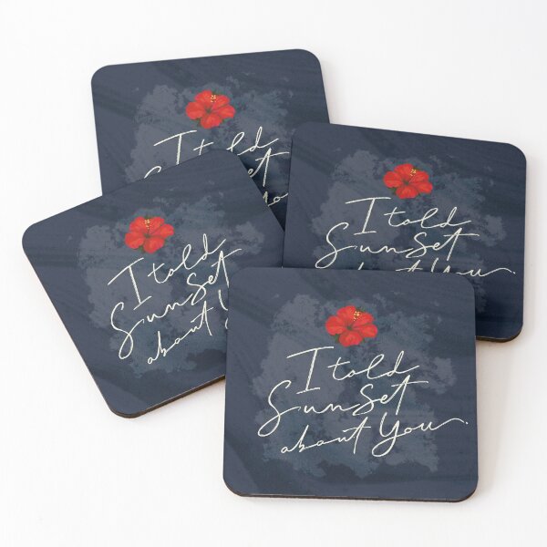 Item preview, Hibiscus I Told Sunset About You - Watercolor design designed and sold by marina ralston.