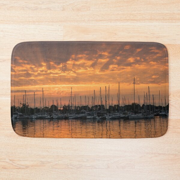 Item preview, Just a Sliver of the Sun - Sunrise God Rays at the Marina designed and sold by Georgia Mizuleva.