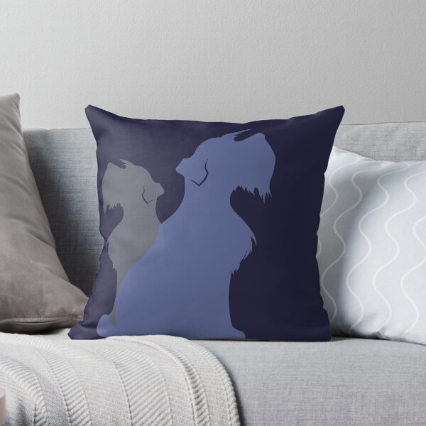 Miniature Schnauzer Terrier Puppy Dog Art Design Throw Pillow
