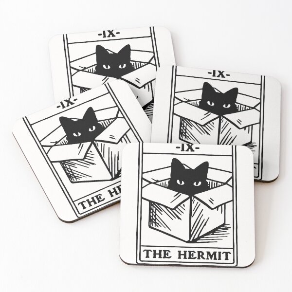 Item preview, The Hermit Black Cat Tarot Card designed and sold by Newcomb95.