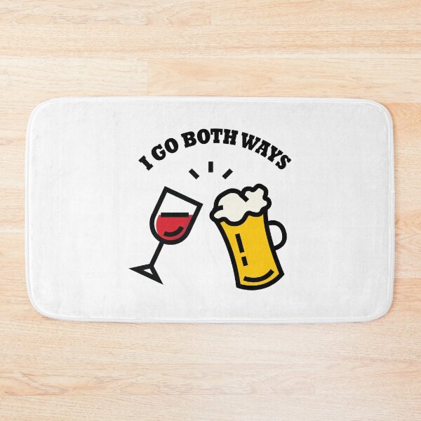 Item preview, I Go Both Ways Wine Beer designed and sold by InkonoStore.