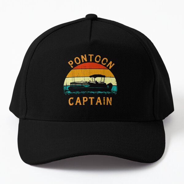 Pon-toon Captain - Pon-toon Boat - Pon-tooning Party Funny Gifts Baseball  Caps Women Dad Hat Ball Hats for Men Women Blue