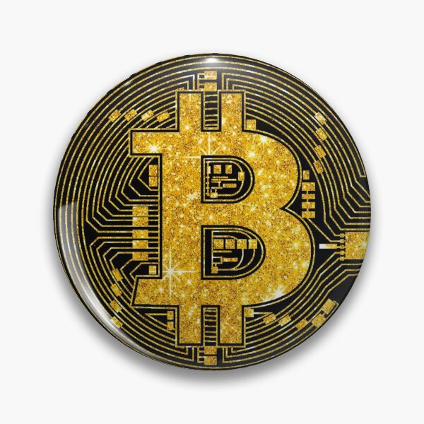 Item preview, Bitcoin BTC Diamonds and Gold Sparkle Crypto Logo designed and sold by NocturneDesign.