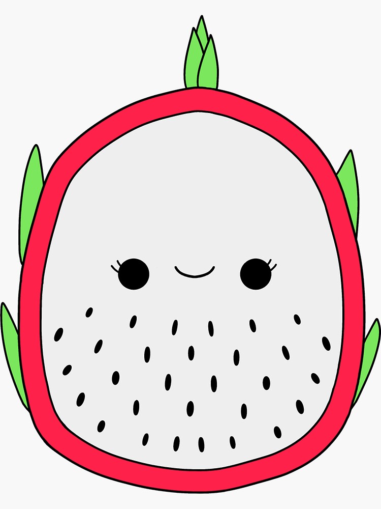 "Delita the Dragon Fruit Squishmallow " Sticker for Sale by pebdesigns Redbubble