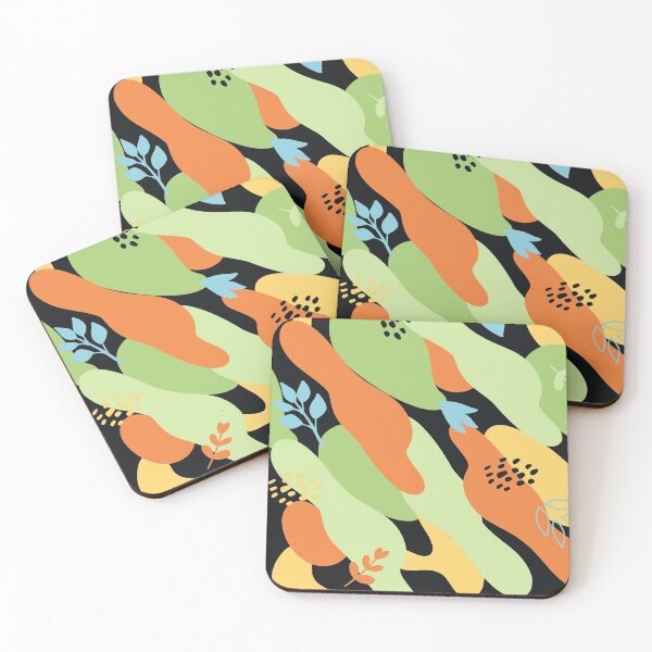 Item preview, Tangerine, Green And Yellow Abstract Modern Shapes Pattern designed and sold by DEC02.