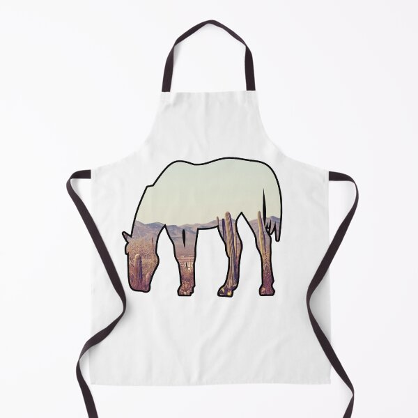 Item preview, western horse with cacti designed and sold by TheWaterBirds.