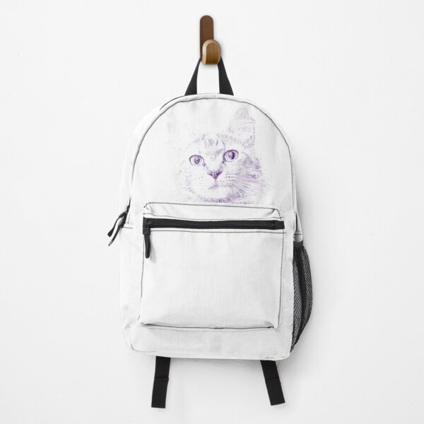 Item preview, Purple Cat Drawing designed and sold by Caroline Chatfield.