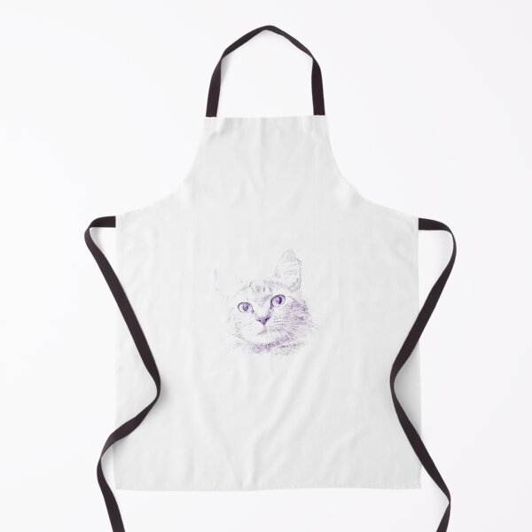 Item preview, Purple Cat Drawing designed and sold by Caroline Chatfield.