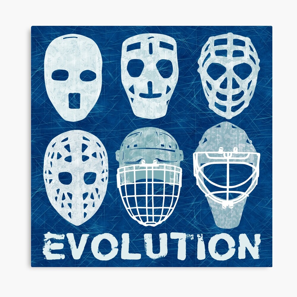 Hockey Goalie Mask Evolution Clock