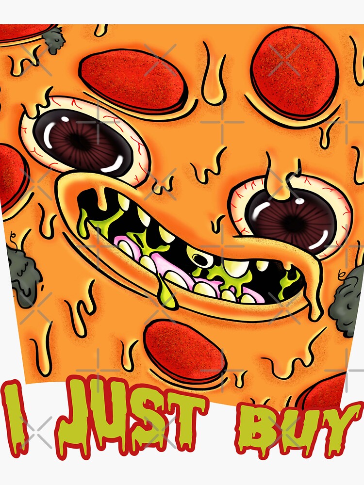 "pizza hut, pizza quote, pizza addicted, foodies, pizza" Sticker for