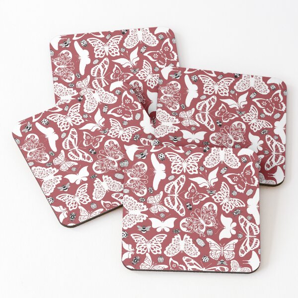 Item preview, White Butterflies and Bugs designed and sold by Jacqueline Huizenga.