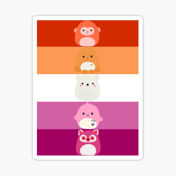 Squishmallow Lesbian Pride Flag Sticker For Sale By Srousu2007 Redbubble 4057