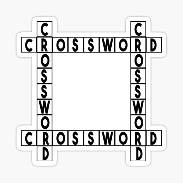 "crossword sticker" Sticker for Sale by davinci101 Redbubble