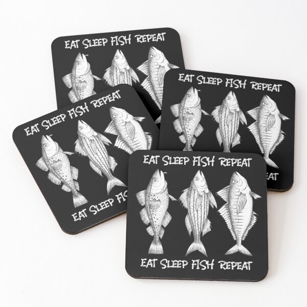 Item preview, Eat Sleep FISH Repeat Angler Fisherman Funny designed and sold by HppyStrngHelthy.