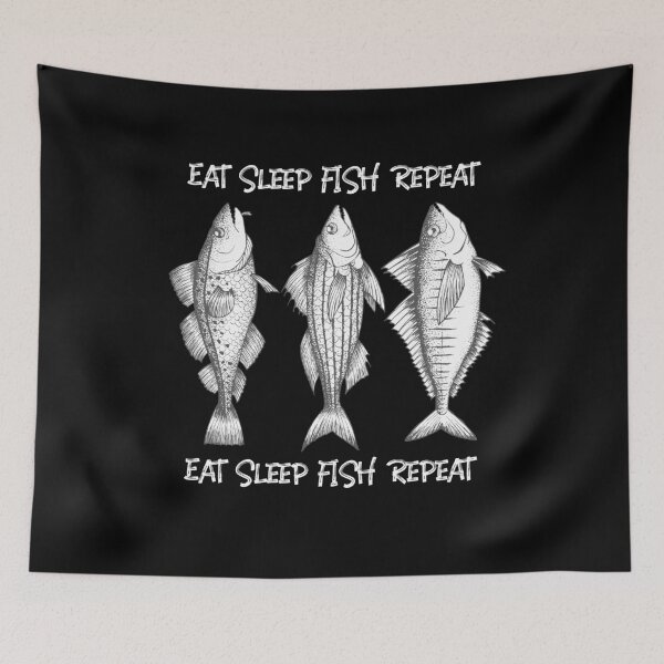 Item preview, Eat Sleep FISH Repeat Angler Fisherman Funny designed and sold by HppyStrngHelthy.