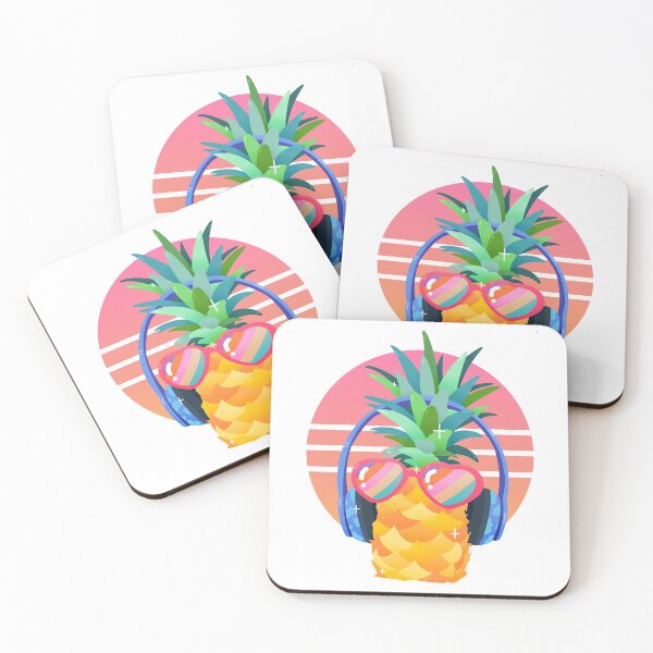 Item preview, Funny Pineapple with Sunglasses and Headphones Illustration designed and sold by nightjing.