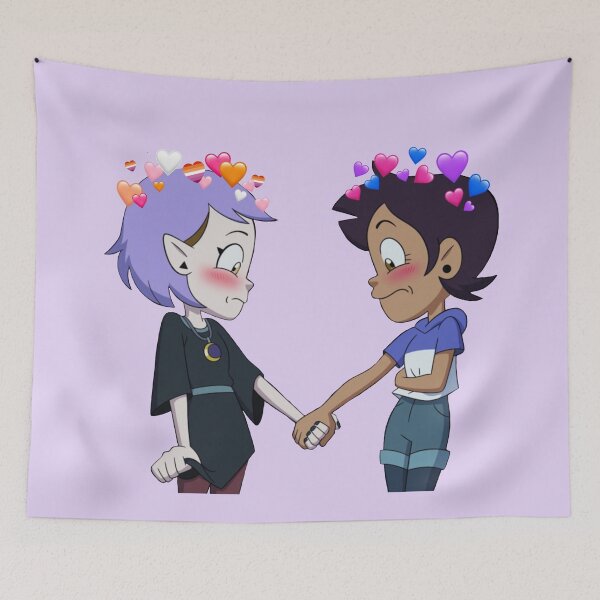 Item preview, canon lumity with bisexual and lesbian hearts, the owl house season two designed and sold by Diygurugirl.