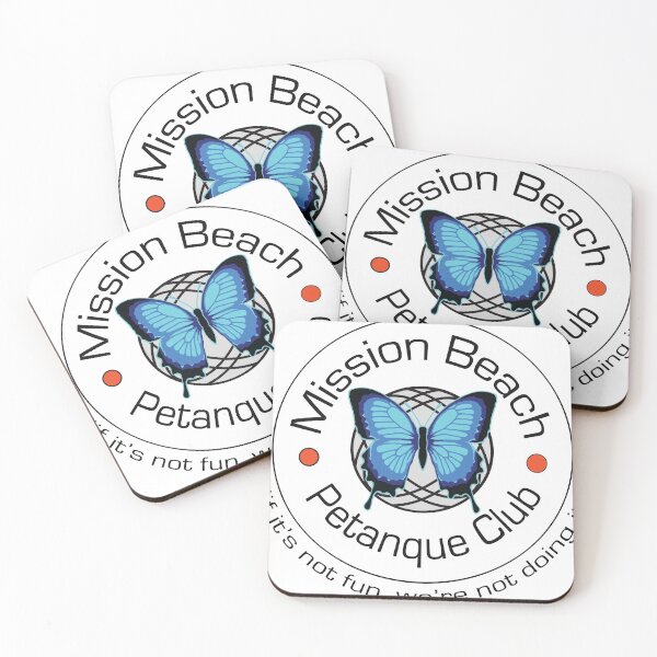 Item preview, Mission Beach Petanque Club Logo for white or light coloured shirts designed and sold by SalB64.