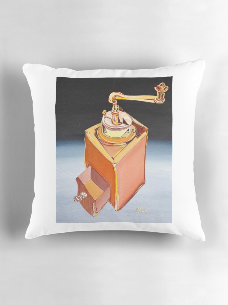 Thumbnail 3 of 4, Pillow, coffee-grinder designed and sold by GalleryGiselle.