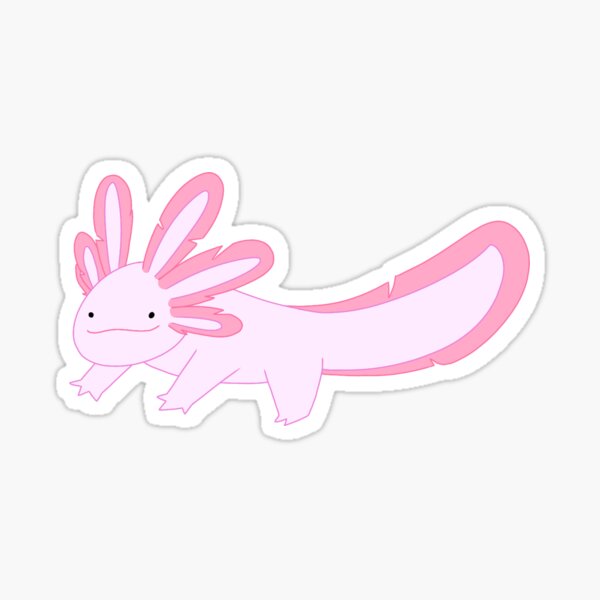 Vista previa del artículo con la obra «Axolotl rosa», diseñado y vendido por CraftyGlitches.