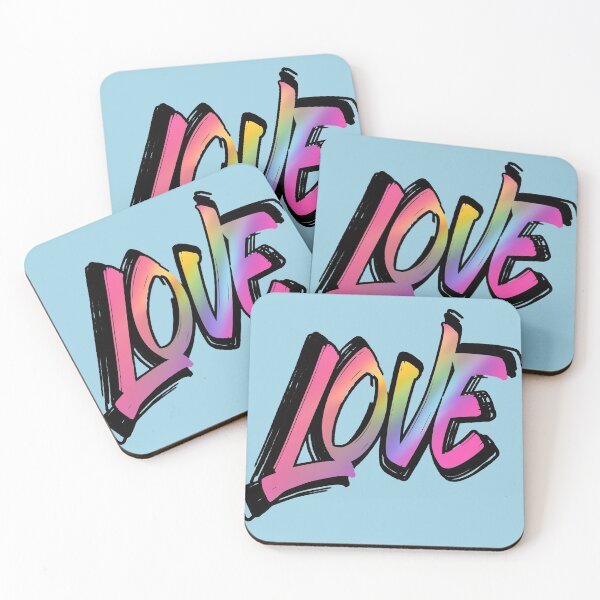 Item preview, Rainbow Love Airbrush Graffiti Style Text designed and sold by Punderstandable.