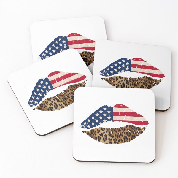 Item preview, Women's American, Flag Leopard Lips, 4th of July, USA Mouth  designed and sold by GiselleShop.