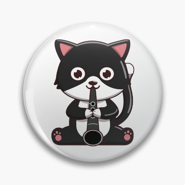 Item preview, Cute Black Cat Playing The Clarinet designed and sold by Luan Huynh.