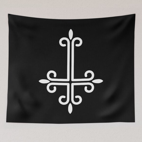 Item preview, white upside down cross gothic designed and sold by Gossip Rag.