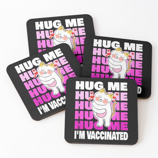 Item preview, Hug Me Im Vaccinated Funny Gift Vaccine For Cute Cat Lovers T-Shirt designed and sold by tinhpham.