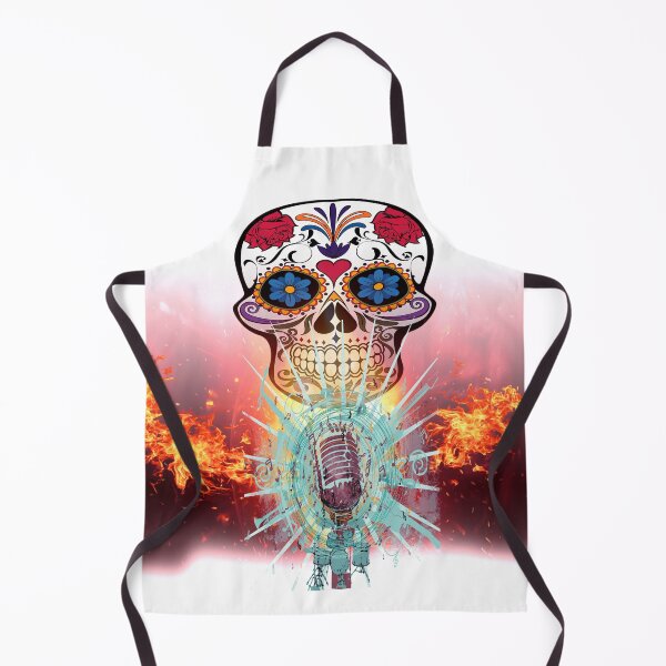 Item preview, Dead Skull sing music in a microphone LET IT FIRE : T-shirt , pillows , case phone , hoddies ... designed and sold by New hope Karnel.