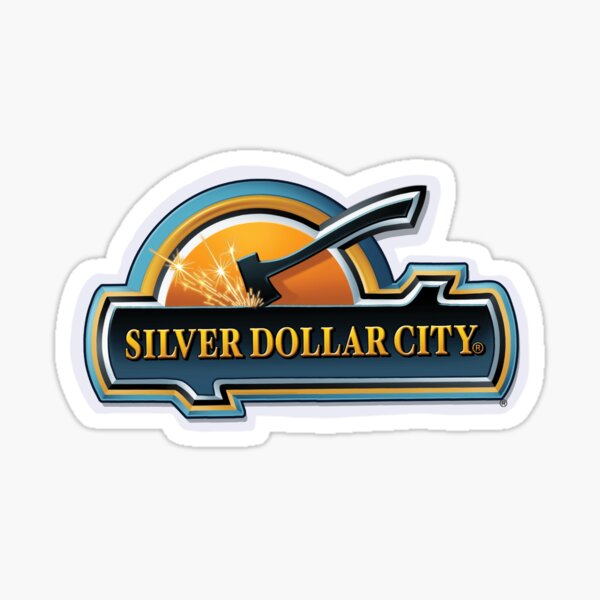 Silver dollar city logo Sticker