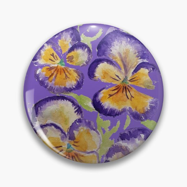 Item preview, Viola Watercolor Purple Floral Pattern on Purple designed and sold by Sarah  Rajkotwala.