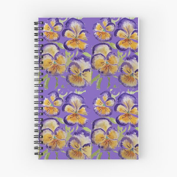Artikelvorschau, Viola-Aquarell-lila Blumenmuster auf Lila entworfen und verkauft von Sarah  Rajkotwala.