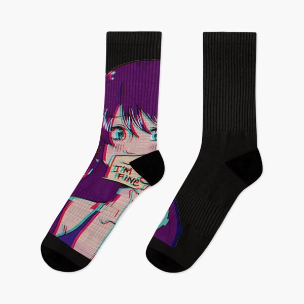 Item preview, I'm Fine Vaporwave Sad Anime Girl Eboy Egirl Gift designed and sold by DuPois92.