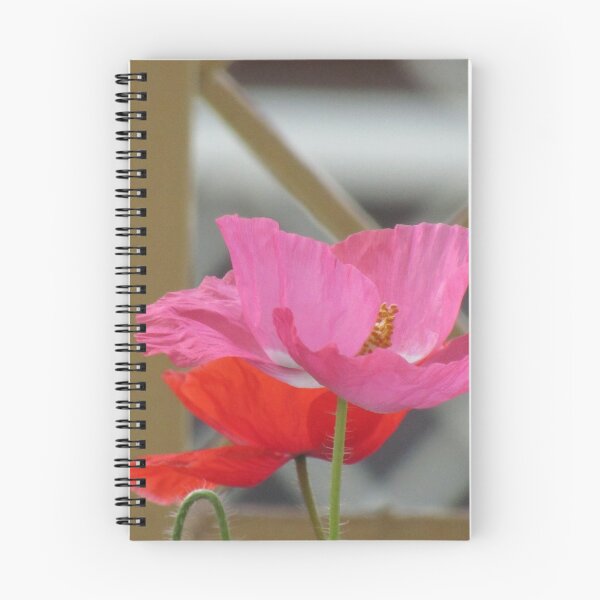 Item preview, light pink red poppies summer winter flower designed and sold by hellonamrata.